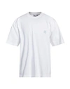 SOLID HOMME SOLID HOMME MAN T-SHIRT WHITE SIZE 40 COTTON, POLYESTER, ELASTANE