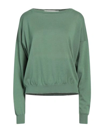 Shirtaporter Woman Sweater Military Green Size 8 Cotton