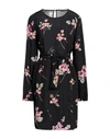 Twinset Woman Mini Dress Black Size 12 Viscose In Black