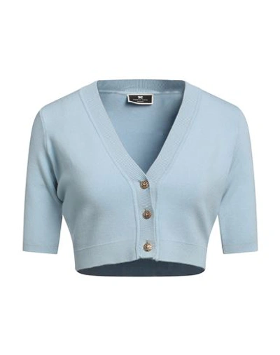 Elisabetta Franchi Woman Cardigan Sky Blue Size 8 Viscose, Polyester