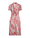 Siyu Woman Midi Dress Red Size 4 Viscose, Elastane In Red