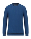Drumohr Man Sweater Blue Size 40 Cotton