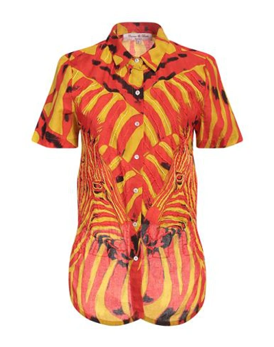 Connor & Blake Woman Shirt Red Size S Cotton In Red