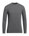+39 Masq Man Sweater Lead Size 42 Merino Wool In Grey