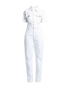 Frame Woman Jumpsuit White Size L Cotton In White