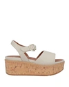 Fitflop Platfforms Ankle Strap Platform Wedge Sandal In Beige