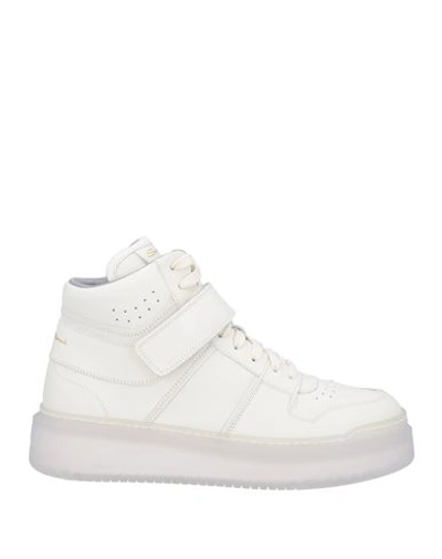 Santoni Woman Sneakers White Size 11 Leather