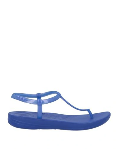 Fitflop Woman Thong Sandal Pastel Blue Size 8 Rubber