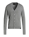 John Richmond Man Cardigan Light Grey Size Xxl Viscose, Nylon In Grey