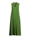 Rue Du Bac Woman Midi Dress Green Size 8 Viscose, Linen