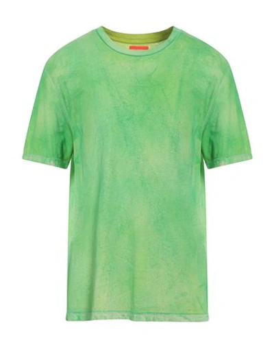 Notsonormal Man T-shirt Acid Green Size L Cotton, Recycled Cotton