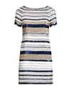 Elisabetta Franchi Woman Mini Dress White Size 6 Polyamide, Plastic, Glass In White
