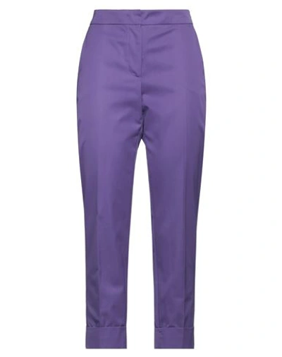 Pt Torino Woman Pants Purple Size 10 Cotton