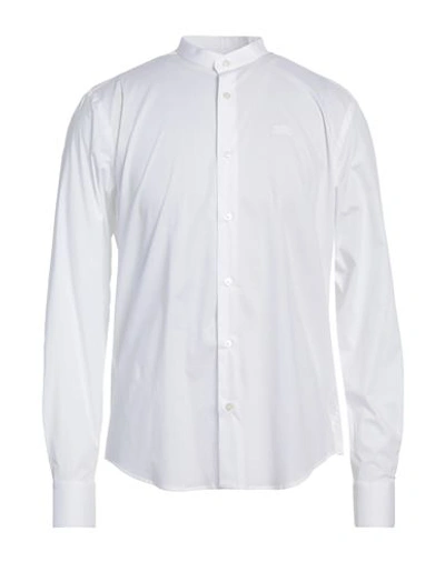 C'n'c' Costume National Man Shirt White Size 42 Cotton, Elastane In Black