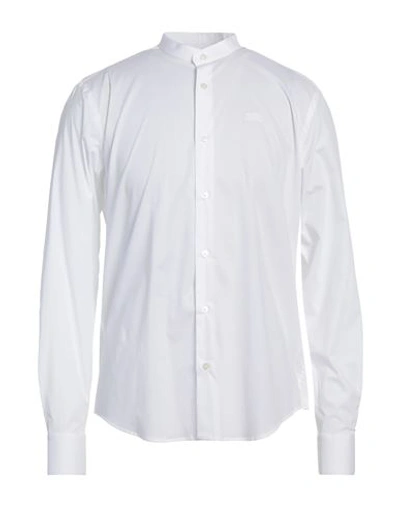 C'n'c' Costume National Man Shirt White Size 38 Cotton, Elastane In Black