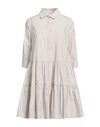 Fabiana Filippi Woman Mini Dress Light Grey Size 8 Cotton In Grey