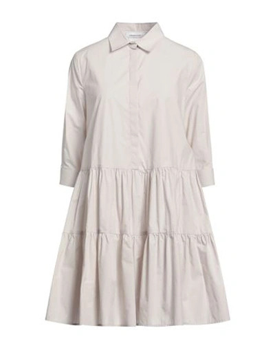 Fabiana Filippi Woman Mini Dress Light Grey Size 8 Cotton