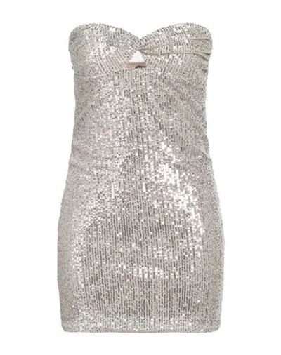 The Andamane Woman Mini Dress Platinum Size 4 Polyester, Elastane In Grey