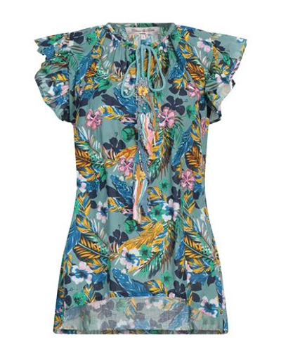 Connor & Blake Woman Top Sage Green Size S Cotton