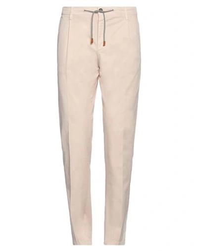 Eleventy Man Pants Beige Size 29 Cotton, Elastane In Pink