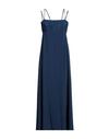 Ottod'ame Woman Maxi Dress Midnight Blue Size 8 Acetate, Silk