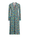 Siyu Woman Midi Dress Sky Blue Size 6 Polyamide, Elastane In Blue