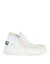 MOU MOU WOMAN ANKLE BOOTS WHITE SIZE 8 LEATHER