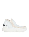 Mou Woman Ankle Boots Light Grey Size 8 Leather In White