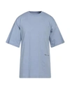 Oamc Man T-shirt Sky Blue Size S Cotton, Elastane