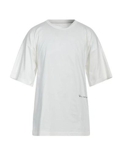Oamc Man T-shirt White Size L Cotton, Elastane