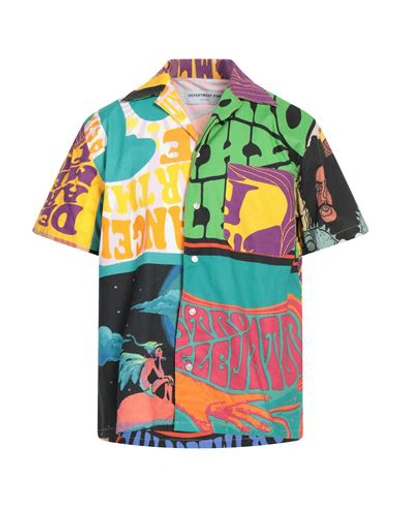 Department Five Department 5 Man Shirt Green Size 16 Cotton