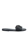 Ancient Greek Sandals Woman Sandals Black Size 7 Leather In Black