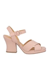 Silvia Rossini Woman Sandals Blush Size 9 Leather In Pink