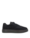 Doucal's Man Sneakers Charcoal Size 8 Leather In Grey