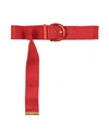Elisabetta Franchi Woman Belt Coral Size 8 Textile Fibers In Red