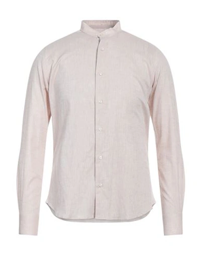 Mastai Ferretti Man Shirt Sand Size 15 ½ Linen, Cotton In Beige