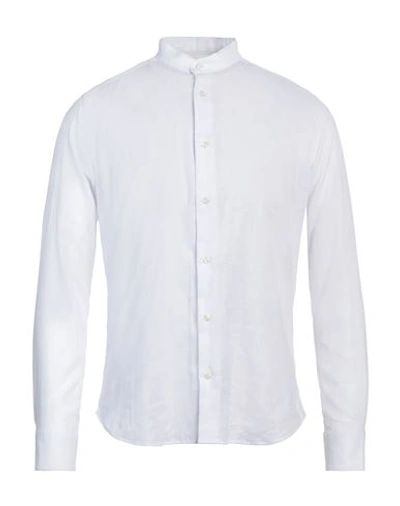 Mastai Ferretti Man Shirt White Size 17 ¾ Linen, Cotton