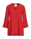 Compagnia Italiana Woman Top Tomato Red Size 6 Polyester, Elastane In Tomato Red