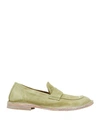Moma Man Loafers Light Green Size 12 Leather In Sage Green
