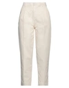 Roy Rogers Roÿ Roger's Woman Pants Beige Size 30 Cotton, Linen, Elastane