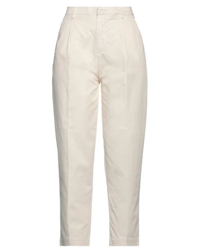 Roy Rogers Roÿ Roger's Woman Pants Beige Size 30 Cotton, Linen, Elastane