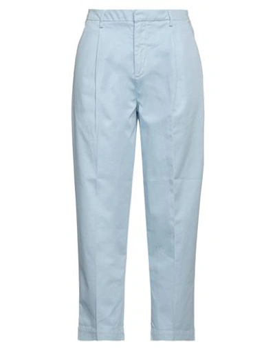 Roy Rogers Roÿ Roger's Woman Pants Sky Blue Size 26 Cotton, Linen, Elastane