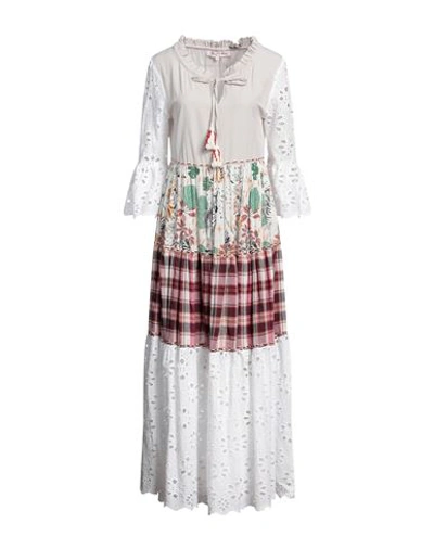Connor & Blake Woman Maxi Dress Light Grey Size S Cotton