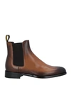 Doucal's Man Ankle Boots Tan Size 7.5 Leather In Brown