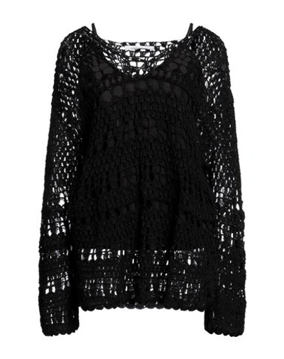 Emma & Gaia Woman Sweater Black Size 8 Cotton