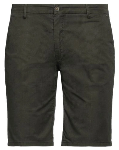 Manuel Ritz Man Shorts & Bermuda Shorts Military Green Size 42 Cotton, Elastane