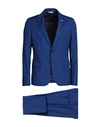 Manuel Ritz Man Suit Navy Blue Size 40 Polyester, Wool