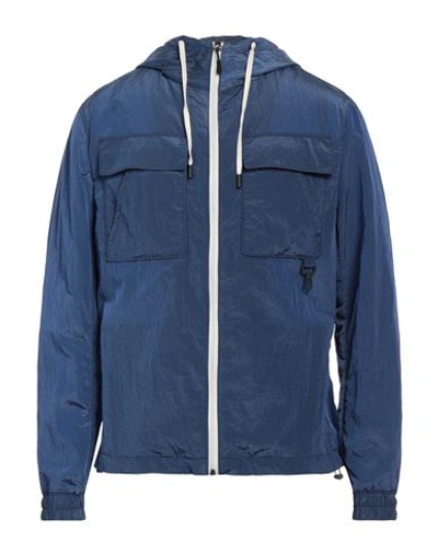 Paoloni Man Jacket Azure Size 42 Polyamide In Blue