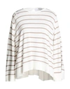 Anna Seravalli Woman Sweater Taupe Size 3 Viscose, Polyamide In Grey