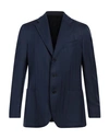 Caruso Man Blazer Navy Blue Size 44 Wool